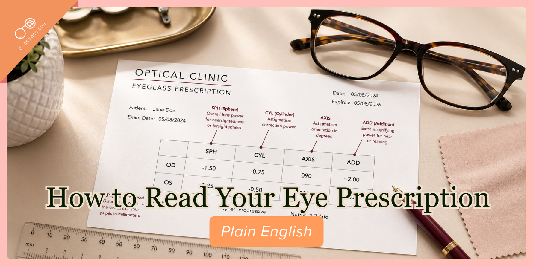 How to Read Your Eye Prescription (Plain English)