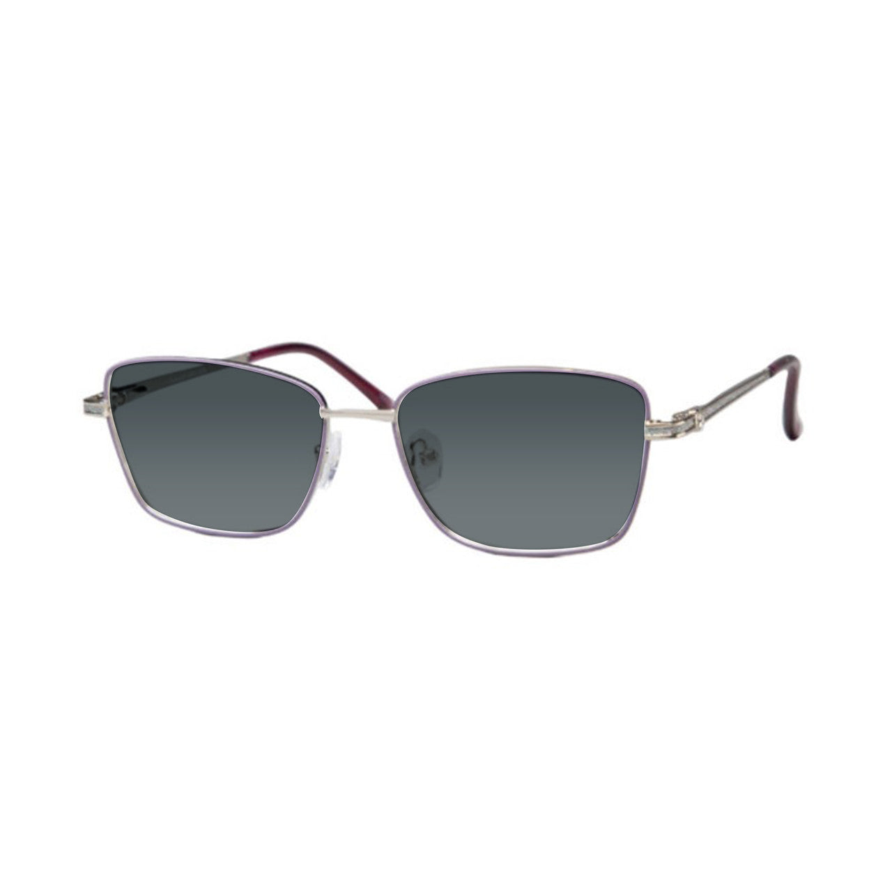 DebSpecs eyewear product style 4464 Women Lilac and Silver black tint medium