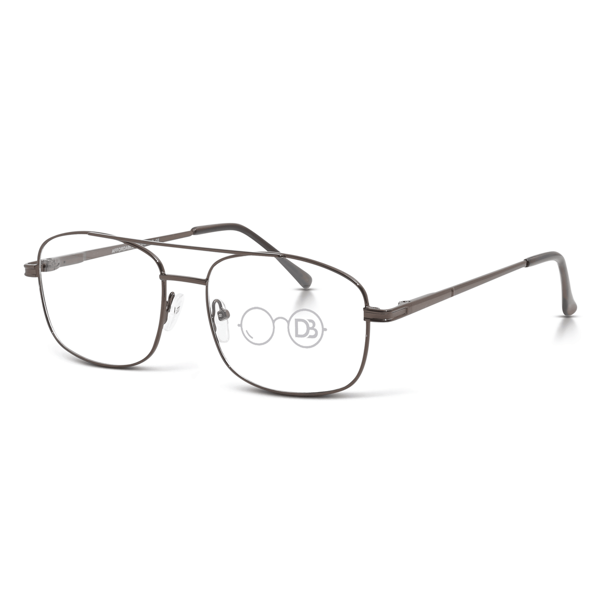 DebSpecs Aviator Style Reading Glasses ee larry Brown angled view