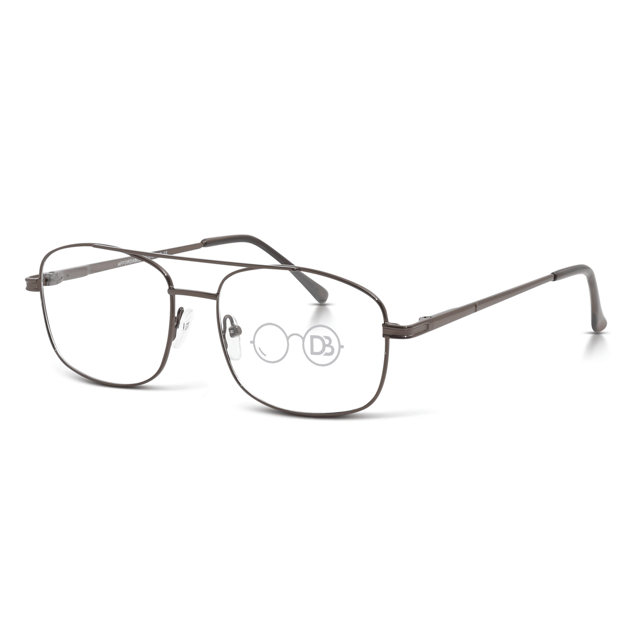 DebSpecs Aviator Style Reading Glasses ee larry Brown angled view