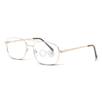 DebSpecs Aviator Style Reading Glasses ee larry Gold angled view