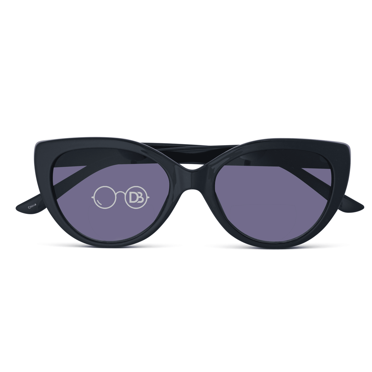 DebSpecs Bifocal sun Black front folded view eyewear
