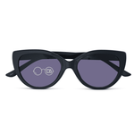 DebSpecs Bifocal sun Black front folded view eyewear