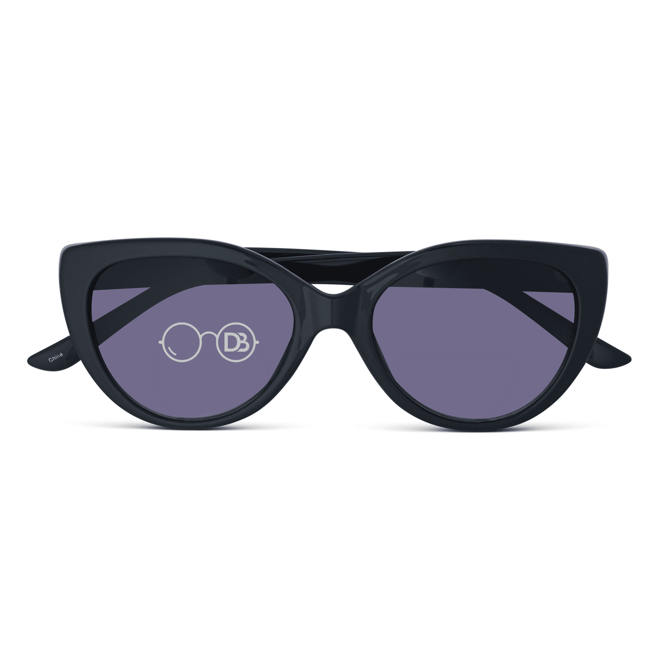 DebSpecs Bifocal sun Black front folded view eyewear