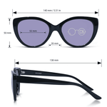 DebSpecs Bifocal sun Black infographic