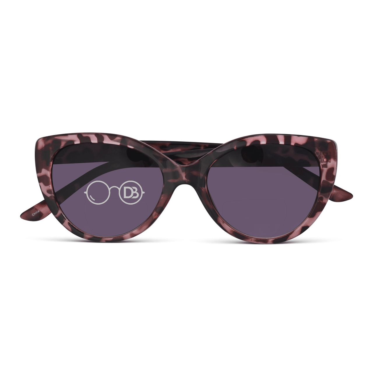 DebSpecs Bifocal sun See through Tortoise front folded view eyewear
