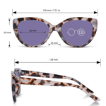 DebSpecs Bifocal sun See through Tortoise infographic