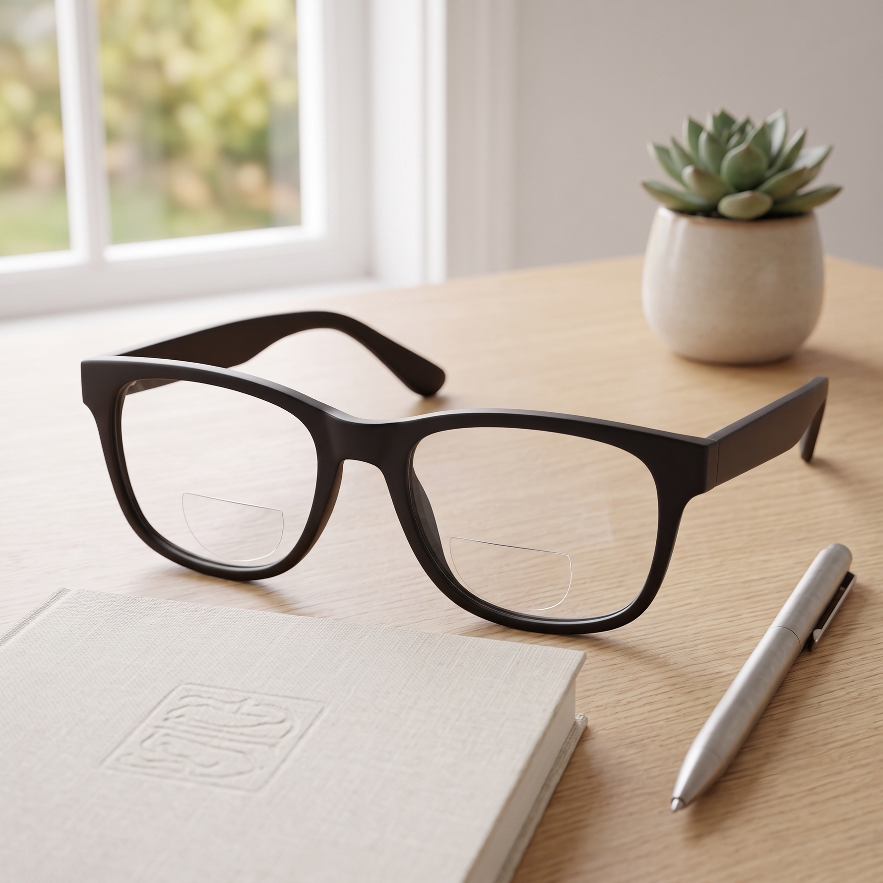 DebSpecs Big Guy black bifocal product shot eyewear