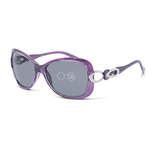DebSpecs Chic Bifocal Sunglasses Readers oc 599bf Purple angled view