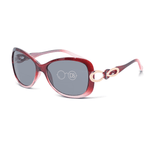 DebSpecs Chic Bifocal Sunglasses Readers oc 599bf Ruby Red angled view