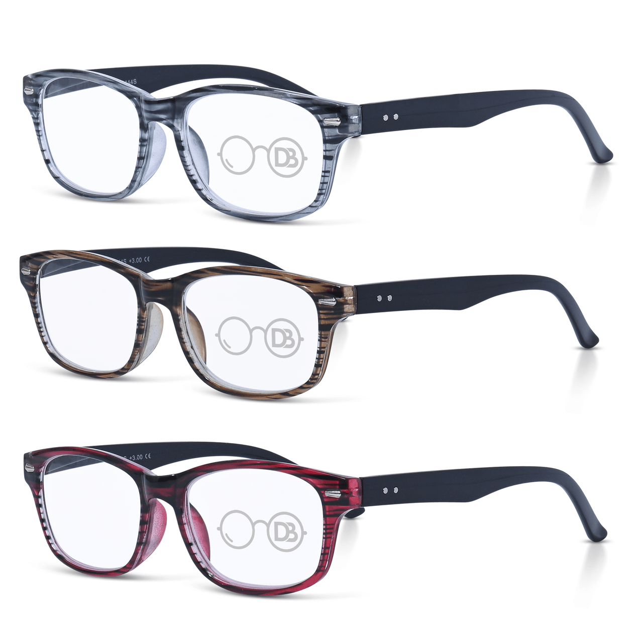 DebSpecs Classic 3 Stud Rectangle Reader ocr444s product group eyewear