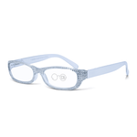 DebSpecs Crystal Readers with Case ronfrosty Frost angled view