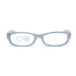 DebSpecs Crystal Readers with Case ronfrosty Frost front view