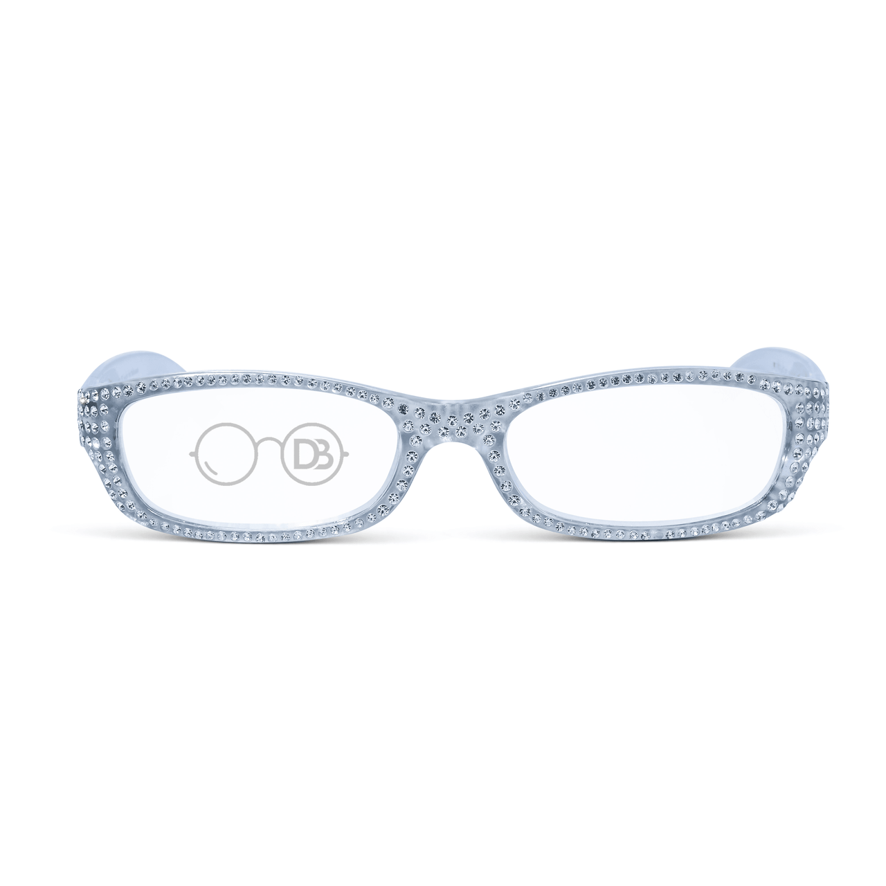 DebSpecs Crystal Readers with Case ronfrosty Frost front view
