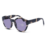 DebSpecs Hidden Inner Bifocal Sunglass Readers ef8918bf Brown Tortoise angled view