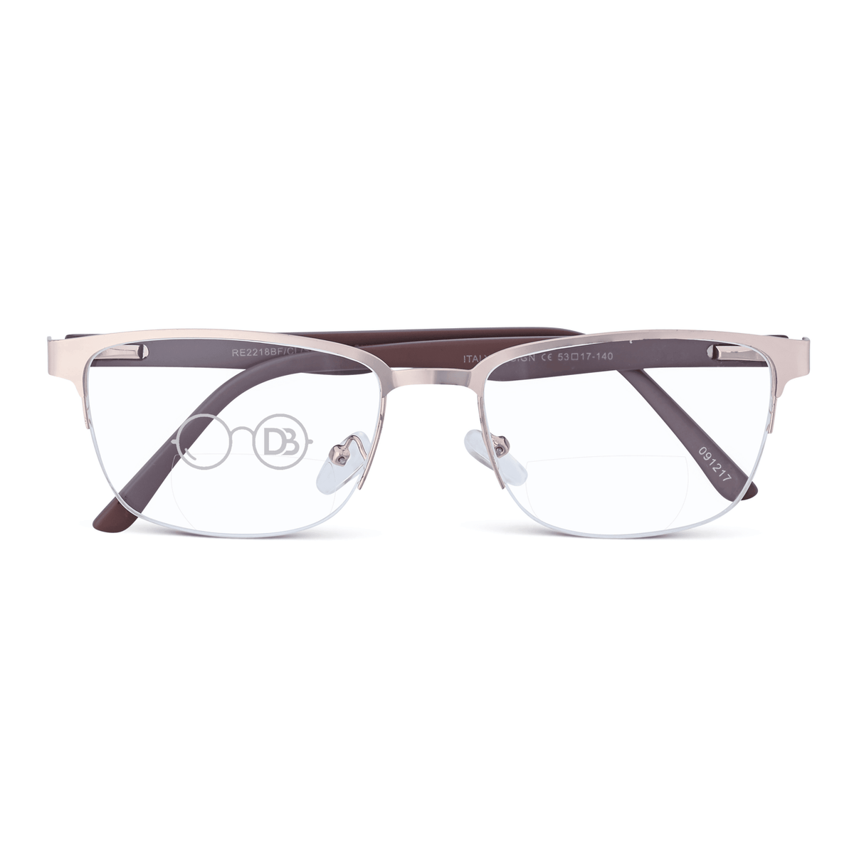 DebSpecs Inner Bifocal Readers pa2218bfHero Rose Gold front folded view