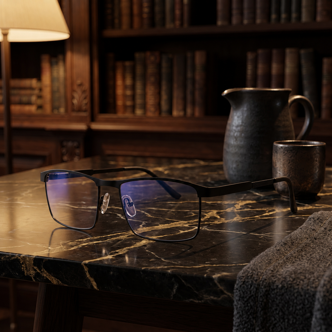 DebSpecs Joel matteblack bluelight product shot eyewear