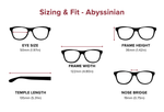 DebSpecs Large-size eyewear fit guide Abyssinian