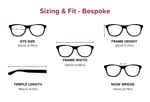 DebSpecs Large-size eyewear fit guide Bespoke