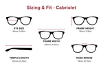 DebSpecs Large-size eyewear fit guide Cabriolet