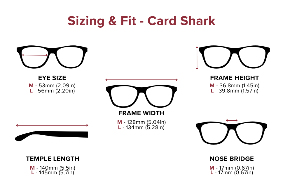 DebSpecs Large-size eyewear fit guide Card Shark 1280 1280