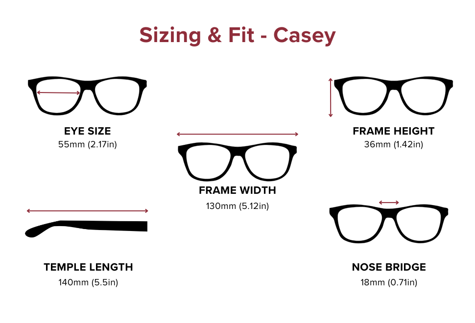 DebSpecs Large-size eyewear fit guide Casey