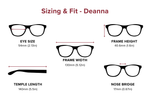 DebSpecs Large-size eyewear fit guide Deanna