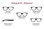 DebSpecs Large-size eyewear fit guide Diplomat