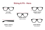 DebSpecs Large-size eyewear fit guide Hero