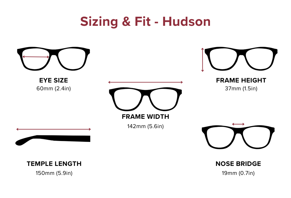 DebSpecs Large-size eyewear fit guide Hudson