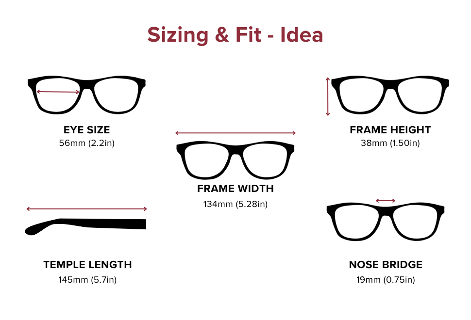 DebSpecs Large-size eyewear fit guide Idea