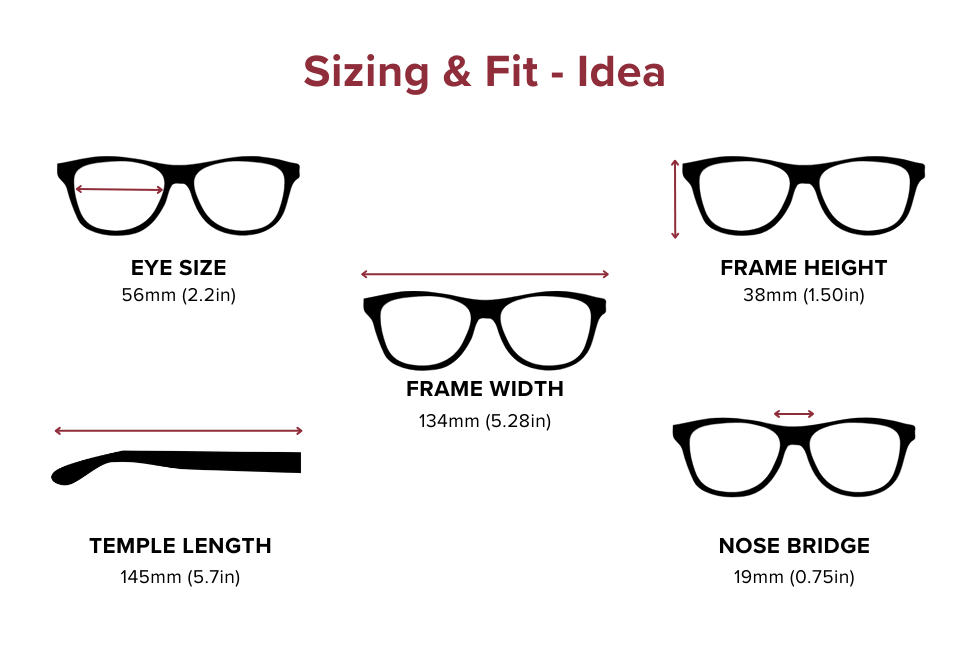 DebSpecs Large-size eyewear fit guide Idea