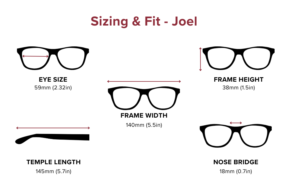DebSpecs Large-size eyewear fit guide Joel