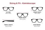 DebSpecs Large-size eyewear fit guide Kaleidoscope