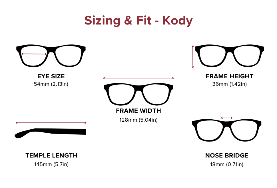 DebSpecs Large-size eyewear fit guide Kody