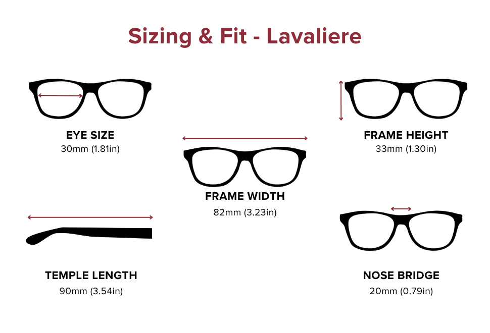 DebSpecs Large-size eyewear fit guide Lavaliere
