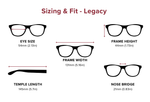 DebSpecs Large-size eyewear fit guide Legacy