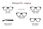 DebSpecs Large-size eyewear fit guide Legacy