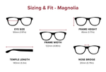 DebSpecs Large-size eyewear fit guide Magnolia