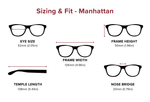 DebSpecs Large-size eyewear fit guide Manhattan
