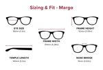 DebSpecs Large-size eyewear fit guide Margo