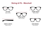 DebSpecs Large-size eyewear fit guide Marshall