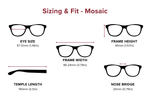 DebSpecs Large-size eyewear fit guide Mosaic