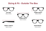 DebSpecs Large-size eyewear fit guide Outside The Box