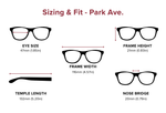 DebSpecs Large-size eyewear fit guide Park Ave