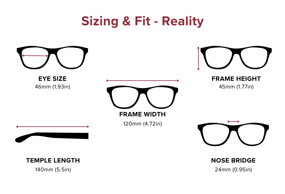 DebSpecs Large-size eyewear fit guide Reality