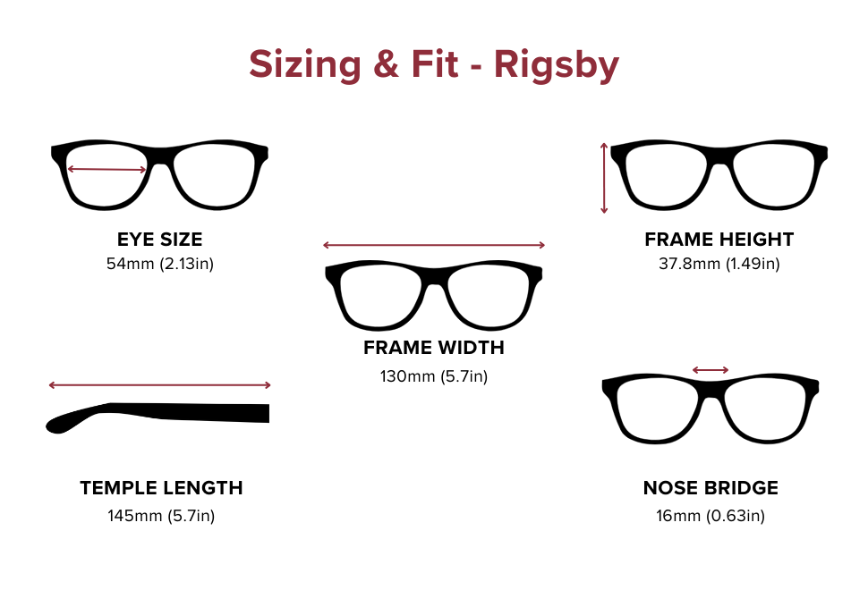 DebSpecs Large-size eyewear fit guide Rigsby