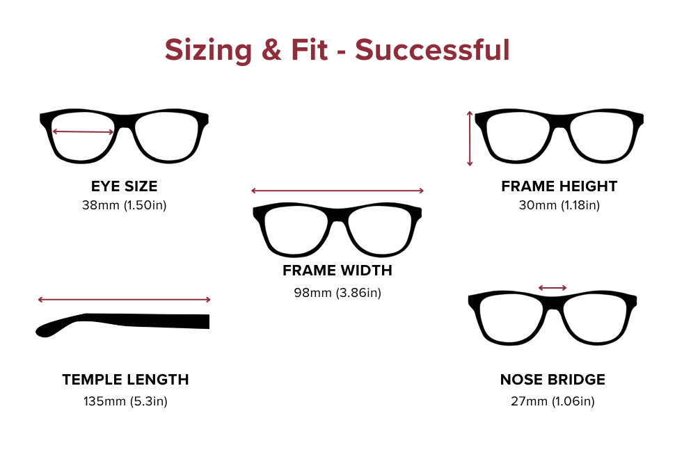 DebSpecs Large-size eyewear fit guide Successful