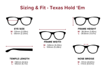 DebSpecs Large-size eyewear fit guide Texas Hold Em