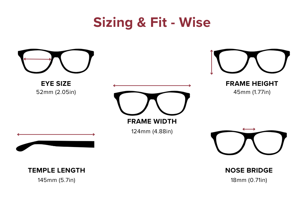 DebSpecs Large-size eyewear fit guide Wise